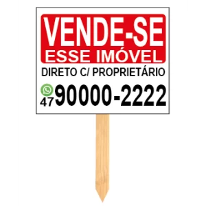Placa com estaca
