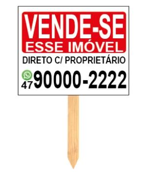 Placa com estaca