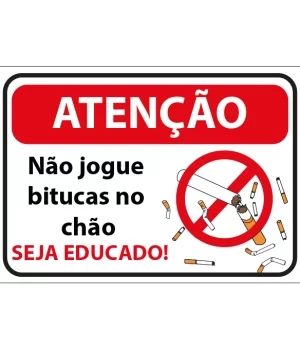 não jogue bituca